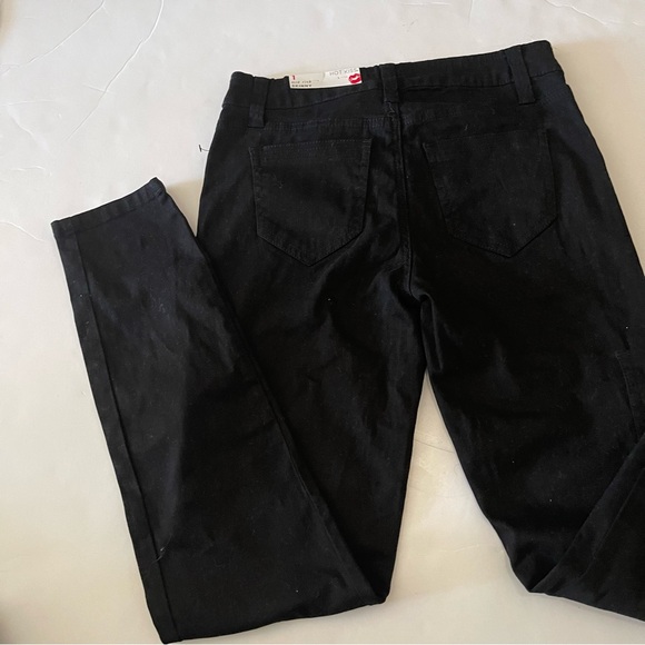 Black Cargo Mid Rise Skinny Jeans - Picture 5 of 6